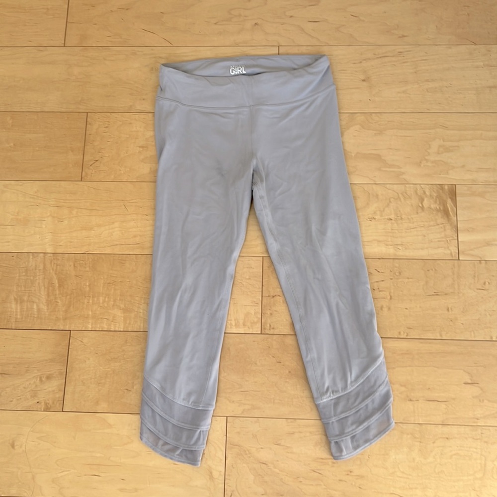 Athleta girl purple grayish leggings. Girls size  M 10/12